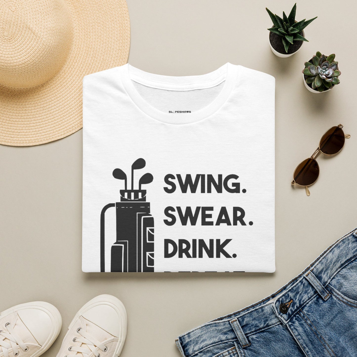 Swing swear drink repeat T-shirt