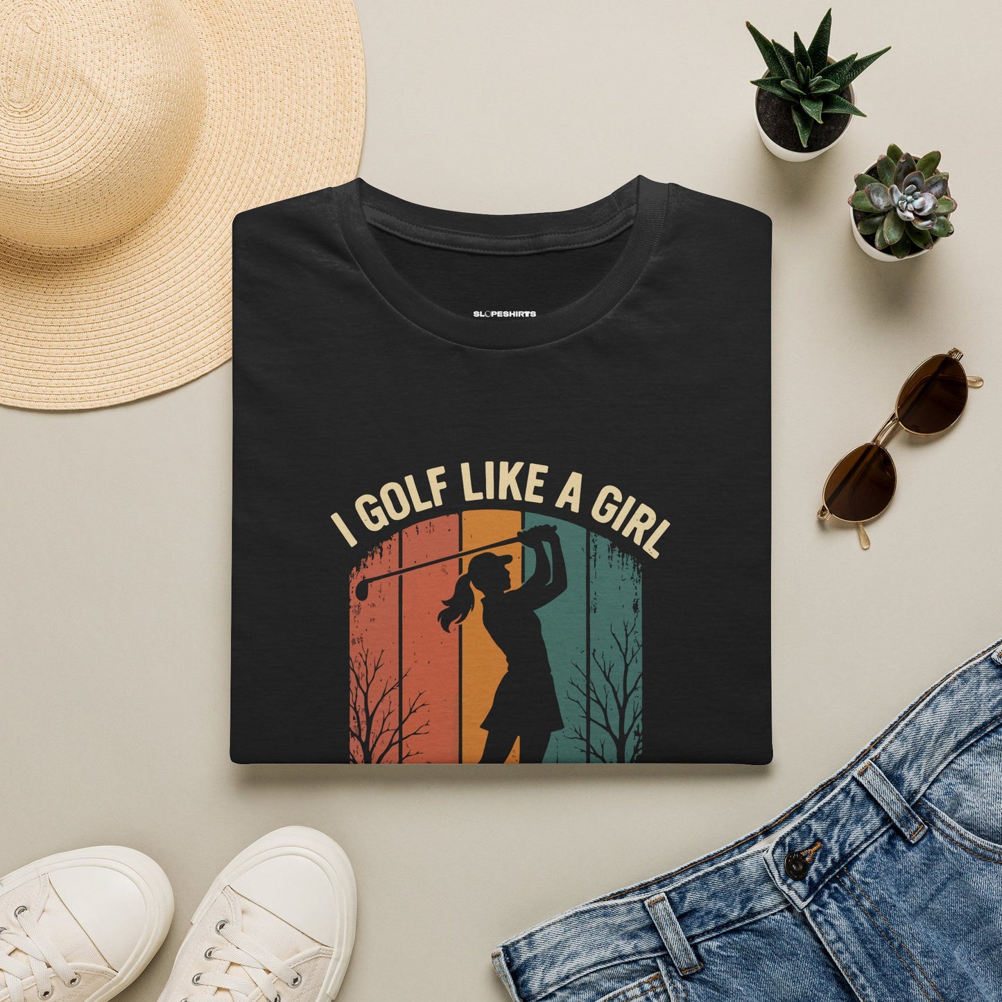 I golf like a girl, Try to keep up  T-shirt